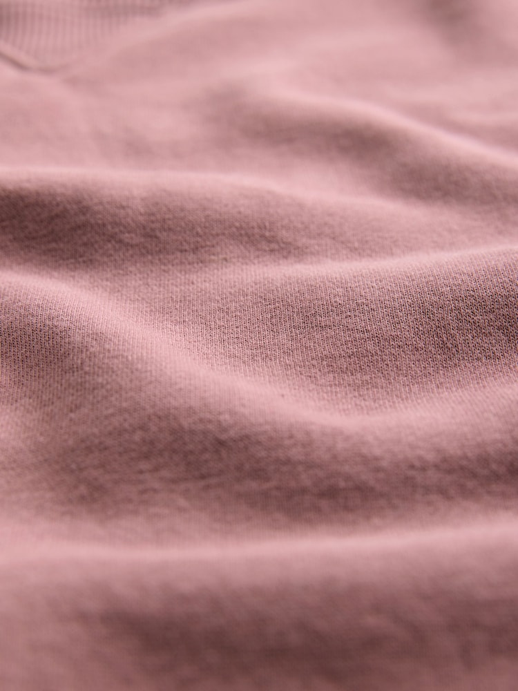 Marron taupe - Sweat oversize décontracté épais brossé long à col rond - Image 7 of 7