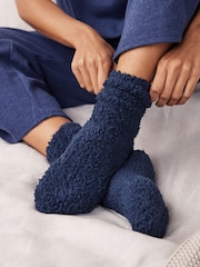 Navy/Pink Super Cosy Ankle Socks 2 Pack - Image 1 of 4