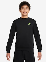 Nike Black/Gold Club Fleece Sweatshirt - Image 1 of 3