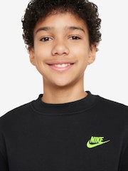 Nike Black/Gold Club Fleece Sweatshirt - Image 3 of 3