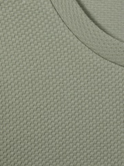 Reiss Pistachio Cooper Slim Fit Honeycomb T-Shirt - Image 5 of 5