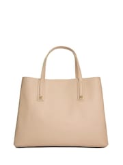 Dune London Cream Dorry Large Unlined Tote Bag - Image 3 of 5
