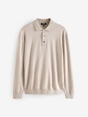 Bleu/neutre bleu marine - Manches longues Polos en tricot 2 Lot - Image 7 de 10