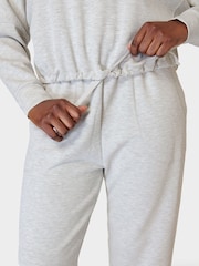 Sweaty Betty Ice Grey Marl Sand Wash Funnel Neck Half Zip Sweatshirt - Image 7 of 8