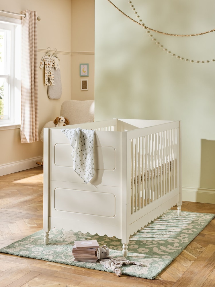 Jojo Maman Bébé White Elodie Cot Bed - Image 1 of 7 Jojo Maman Bébé White Elodie Cot Bed - Image 1 of 7