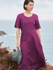 Seasalt Cornwall Purple Grass Wave Dress - Image 2 of 10