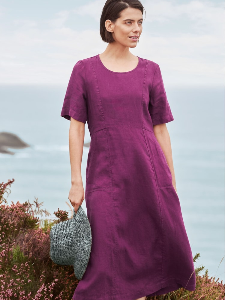 Seasalt Cornwall Purple Grass Wave Dress - Image 2 of 10 Seasalt Cornwall Purple Grass Wave Dress - Image 2 of 10