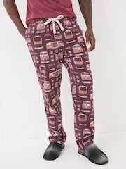 FatFace Dark Red VW Print Pyjama Bottoms - Image 1 of 6