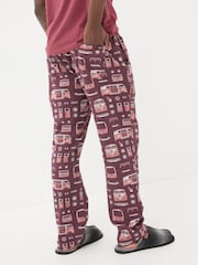 FatFace Dark Red VW Print Pyjama Bottoms - Image 2 of 6