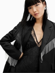 AllSaints Black Franky Blazer - Image 5 of 7