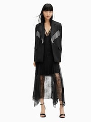 AllSaints Black Franky Blazer - Image 6 of 7
