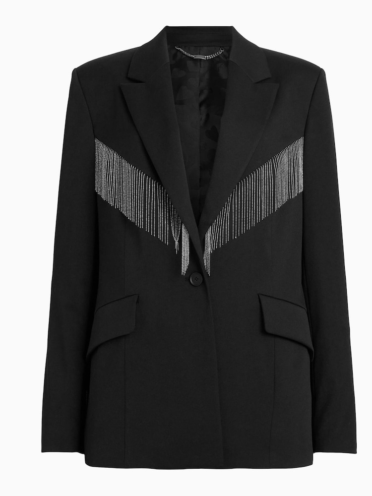 AllSaints Black Franky Blazer - Image 7 of 7