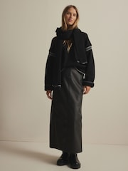 Black Co-ord Soft Touch Knitted Scarf - Image 2 of 7