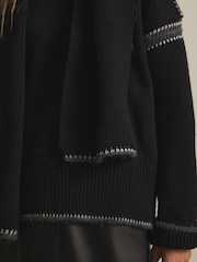 Black Co-ord Soft Touch Knitted Scarf - Image 4 of 7