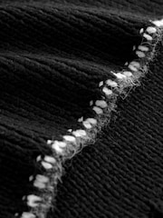 Black Co-ord Soft Touch Knitted Scarf - Image 6 of 7
