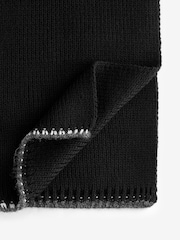Black Co-ord Soft Touch Knitted Scarf - Image 7 of 7
