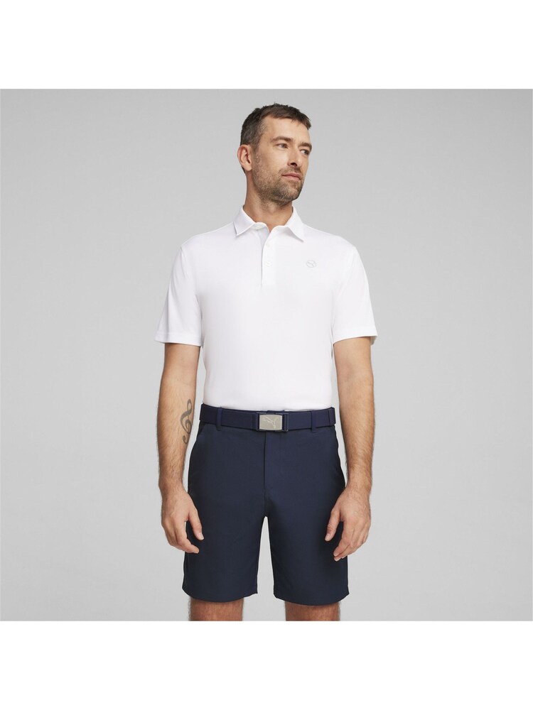 Weiß - Puma Pure Solid Golf Herren Polo-Shirt - Bild 1 von 6