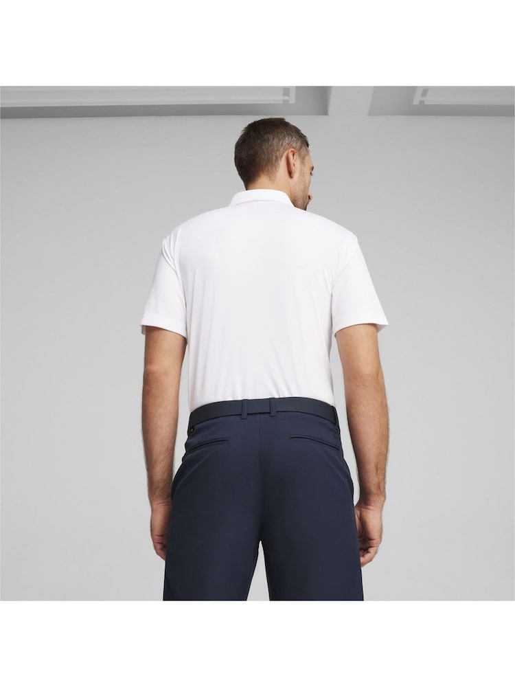 Weiß - Puma Pure Solid Golf Herren Polo-Shirt - Bild 2 von 6