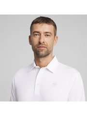 Weiß - Puma Pure Solid Golf Herren Polo-Shirt - Bild 4 von 6