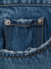Reiss Mid Blue Lyle Petite Lightweight Viscose Blend Relaxed Jeans - Image 6 of 7