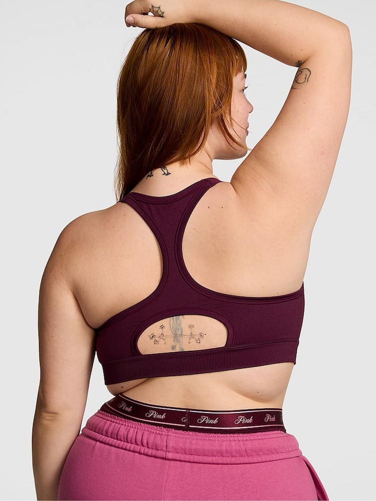 Victoria's Secret PINK Purple Rose Sports Bra - Image 2 of 4