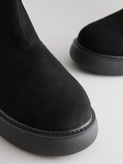 Black Suede Forever Comfort® Faux Fur Lined Ankle Boots - Image 8 of 10
