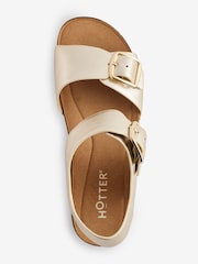 Hotter Soft Gold Wide Fit Tourist II Buckle Sandals - Image 3 of 5
