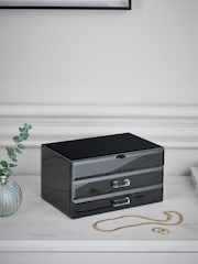 Black Large Glass Jewellery Box - Image 2 of 5