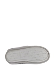 Totes Grey Ladies Isotoner Real Suede Mule Faux Fur Slippers - Image 5 of 5