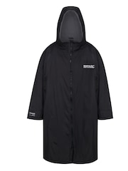 Negro oscuro - Albornoz de cambio impermeable de adulto de Regatta - Imagen 6 de 8