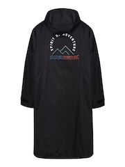 Negro oscuro - Albornoz de cambio impermeable de adulto de Regatta - Imagen 7 de 8