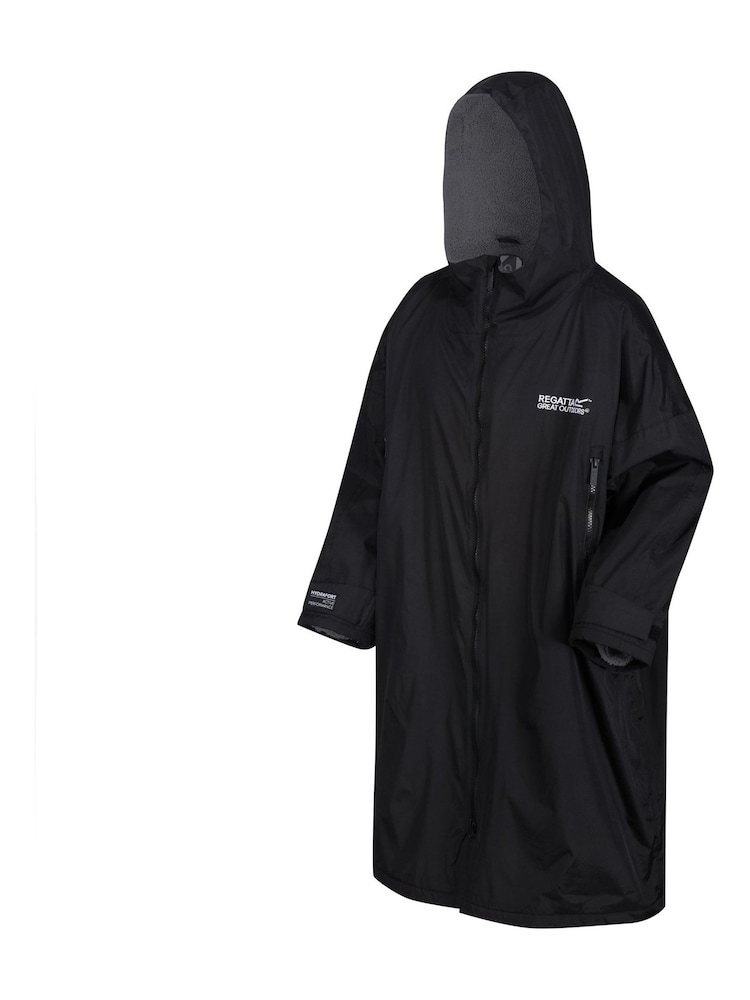 Negro oscuro - Albornoz de cambio impermeable de adulto de Regatta - Imagen 8 de 8
