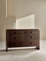 MADE.COM Brown Payton Mango Wood 6 Drawer Chest of Drawers - Image 2 of 6