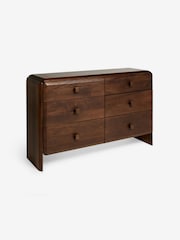 MADE.COM Brown Payton Mango Wood 6 Drawer Chest of Drawers - Image 5 of 6