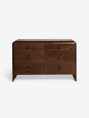 MADE.COM Brown Payton Mango Wood 6 Drawer Chest of Drawers - Image 6 of 6