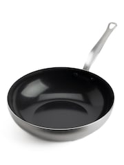 Mauviel 1830 Silver Tri-Ply 28Cm Wok - Image 1 of 3
