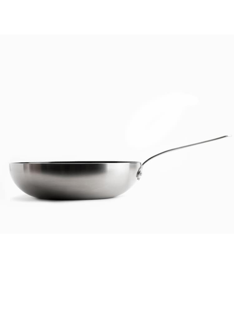 Mauviel 1830 Silver Tri-Ply 28Cm Wok - Image 2 of 3