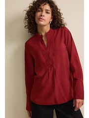 Black/Red Long Sleeve Textured Overhead V-Neck Blouses 2 Pack - Image 6 of 9