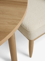 Casual Boucle Oyster Aire Compact Dining Table and Corner Bench Set - Image 10 of 10