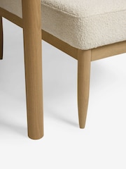 Casual Boucle Oyster Aire Compact Dining Table and Corner Bench Set - Image 9 of 10