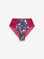 B by Ted Baker Charcoal Grey Fleuri Imprimé Taille haute Shaping Knickers 2 Lot - Image 12 de 12