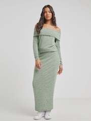 Simply Be Green Cut And Sew Bardot Top - Image 2 of 4