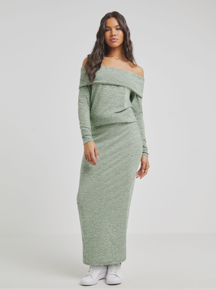 Simply Be Green Cut And Sew Bardot Top - Image 2 of 4