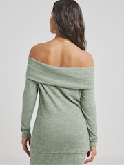 Simply Be Green Cut And Sew Bardot Top - Image 3 of 4