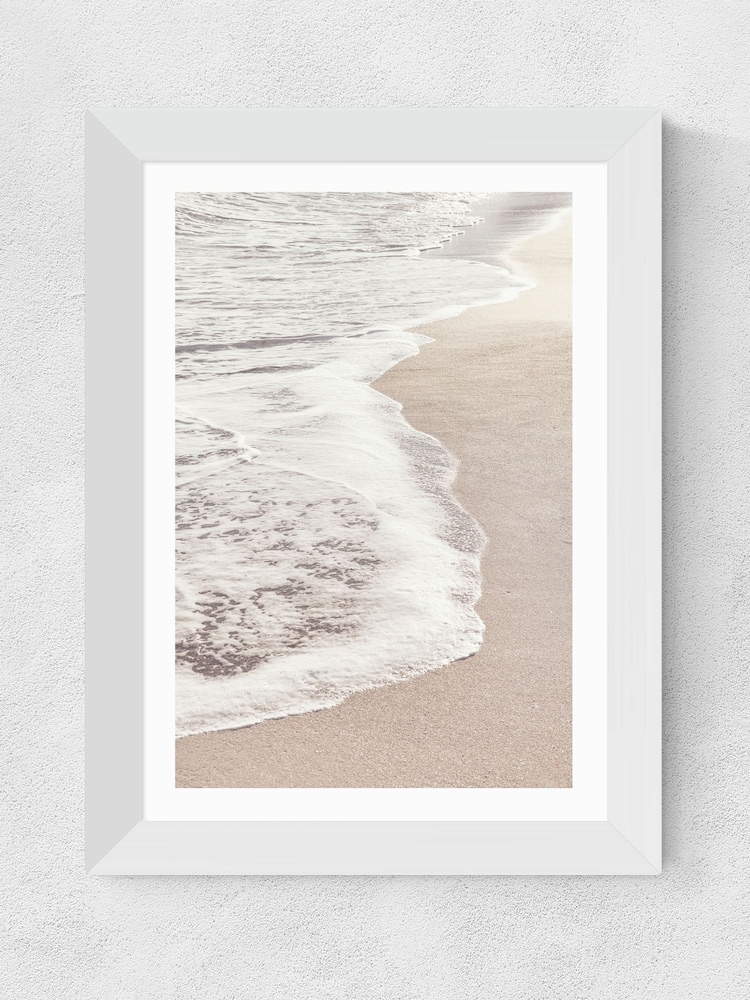 East End Prints White Waves II White Framed Art Print - Image 1 of 3