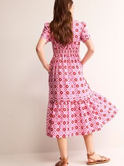 Boden Pink Eve Linen Midi Dress - Image 4 of 5