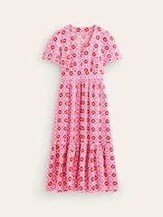 Boden Pink Eve Linen Midi Dress - Image 5 of 5