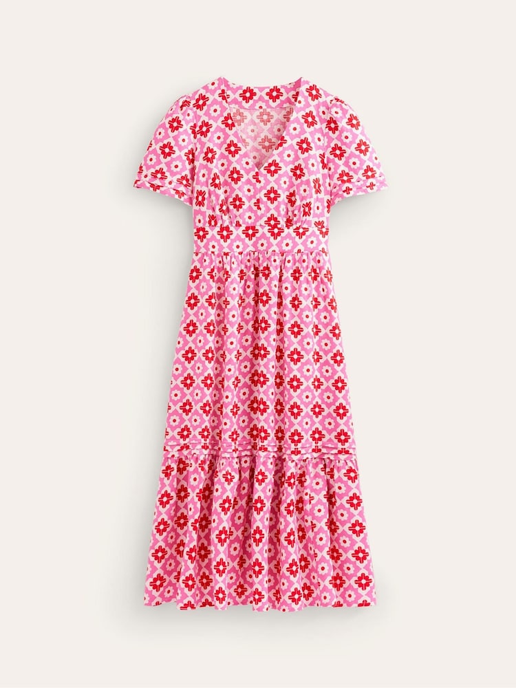 Boden Pink Eve Linen Midi Dress - Image 5 of 5