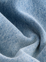 Mid Blue Patchwork Straight Leg 100% Cotton Jeans - Image 8 of 8