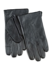 Totes Black Mens 3 Point Leather Water Repellent Smartouch Gloves - Image 1 of 1